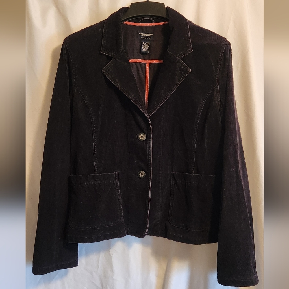American Eagle black corduroy blazer